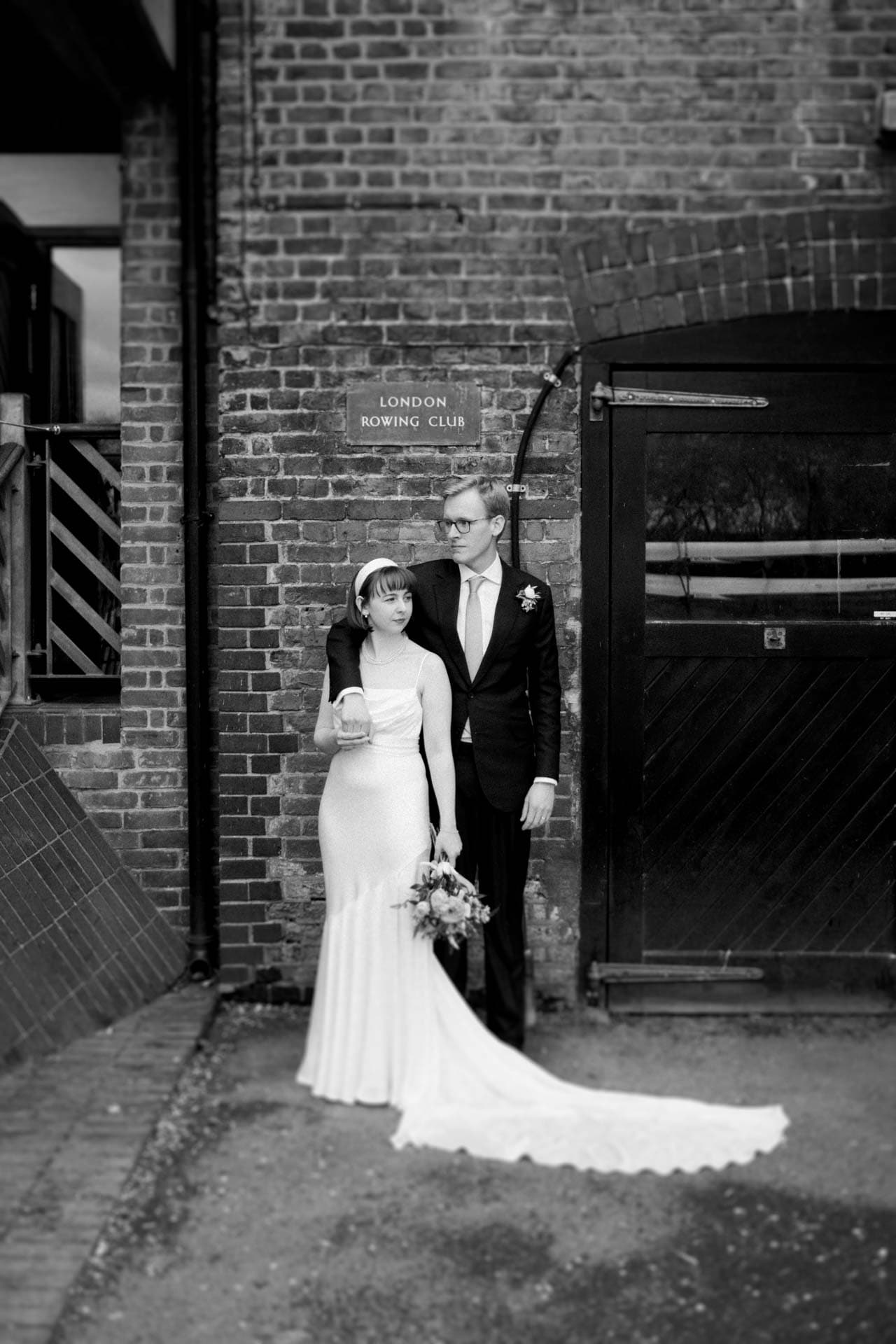 London Wedding Photography, Putney Rowing club, Ivy & Pine Photography, couple portrait