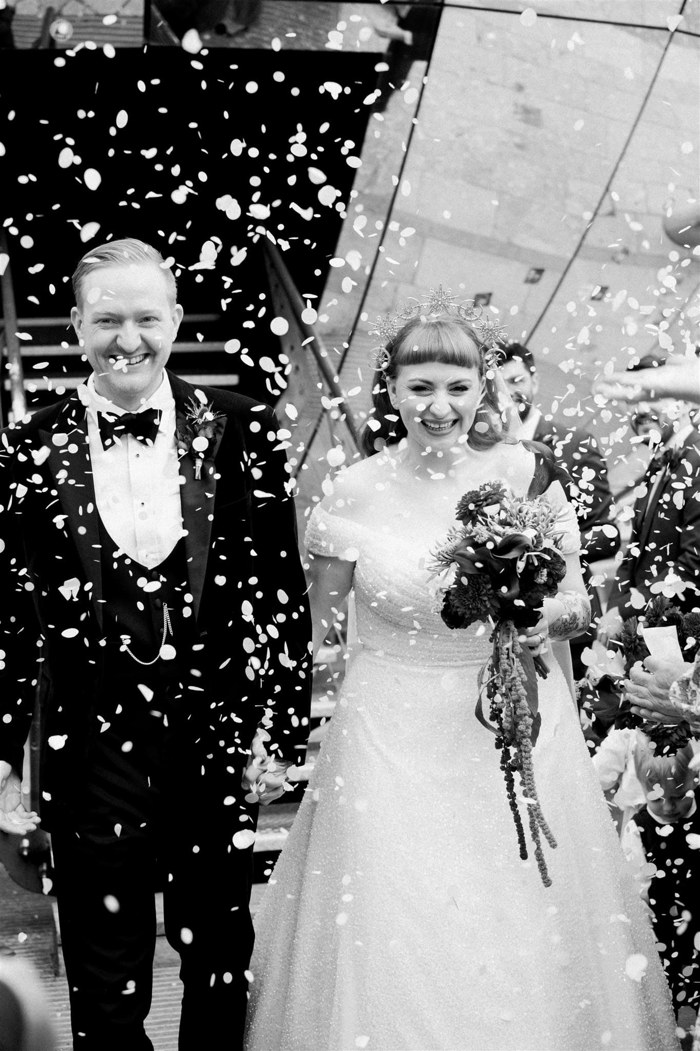 we the curious bristol wedding photographers, confetti