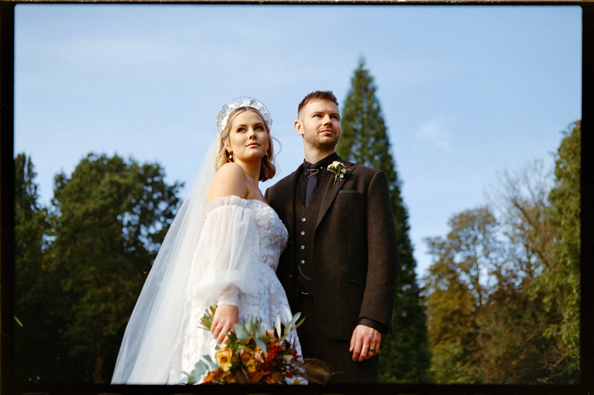 Wedding film photography, 32mm, 120 Ivy and pine photography