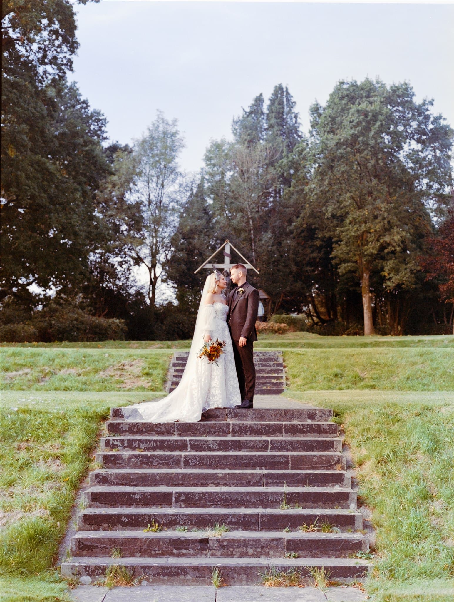 Wedding film photography, 32mm, 120 Ivy and pine photography